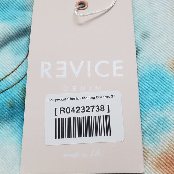 NWT Revice Women’s Denim Buttonfly Hollywood Shorts in Making Dreams Tie Dye 27 - Picture 6 of 8